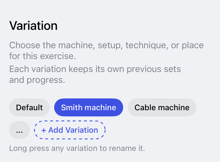 Choose an exercise variation