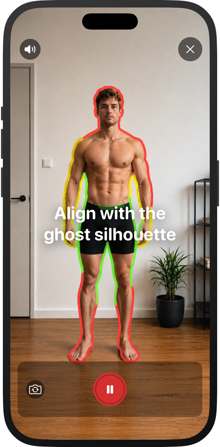 Use guided alignment to take a consistent progress photo