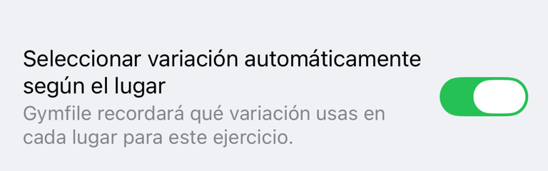 Seleccionar variación automáticamente por lugar