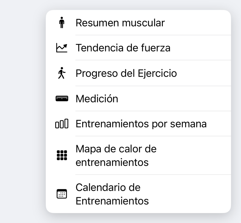 Menú Añadir sección con las secciones de Estadísticas disponibles