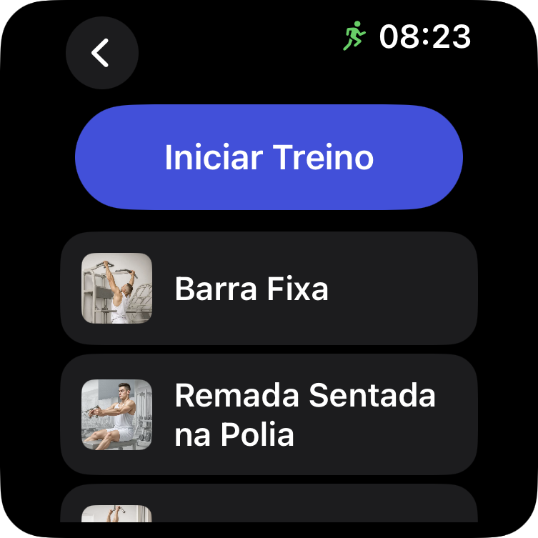 Confira um treino e inicie-o no Apple Watch