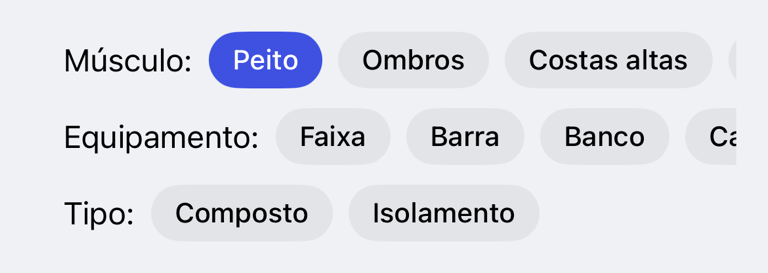 Filtros da lista de exercícios