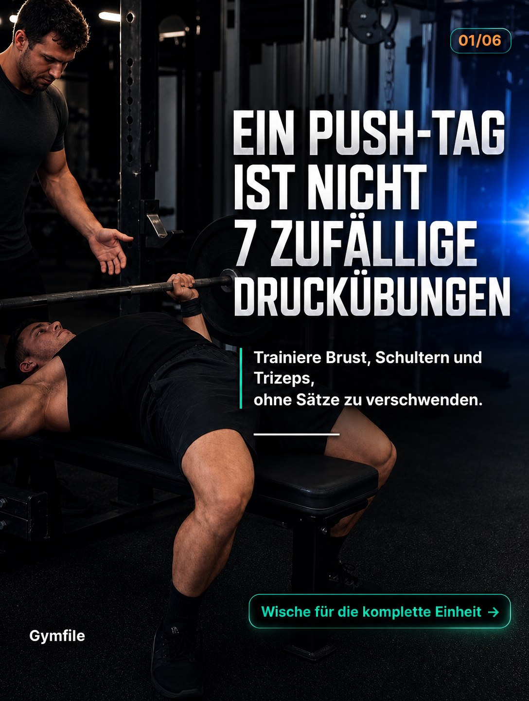 Push-Tag-Workout für Brust, Schultern und Trizeps