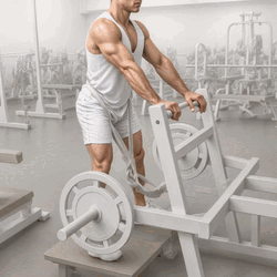 Sentadilla con Cinturón en Máquina