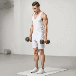 Zancada hacia atrás con mancuernas