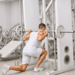 Zancada hacia atrás en Máquina Smith