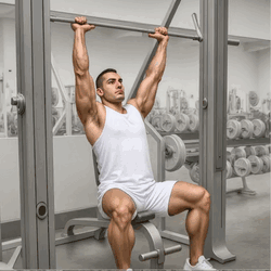 Smith Machine Seated Shoulder Press