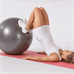 Stabilitätsball Beinbeugen
